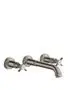 AXOR-HG-AXOR-Montreux-3-Loch-Waschtischarmatur-Unterputz-fuer-Wandmontage-mit-Auslauf-165-225-mm-und-Kreuzgriffen-Edelstahl-Optic-16532800 gallery number 1